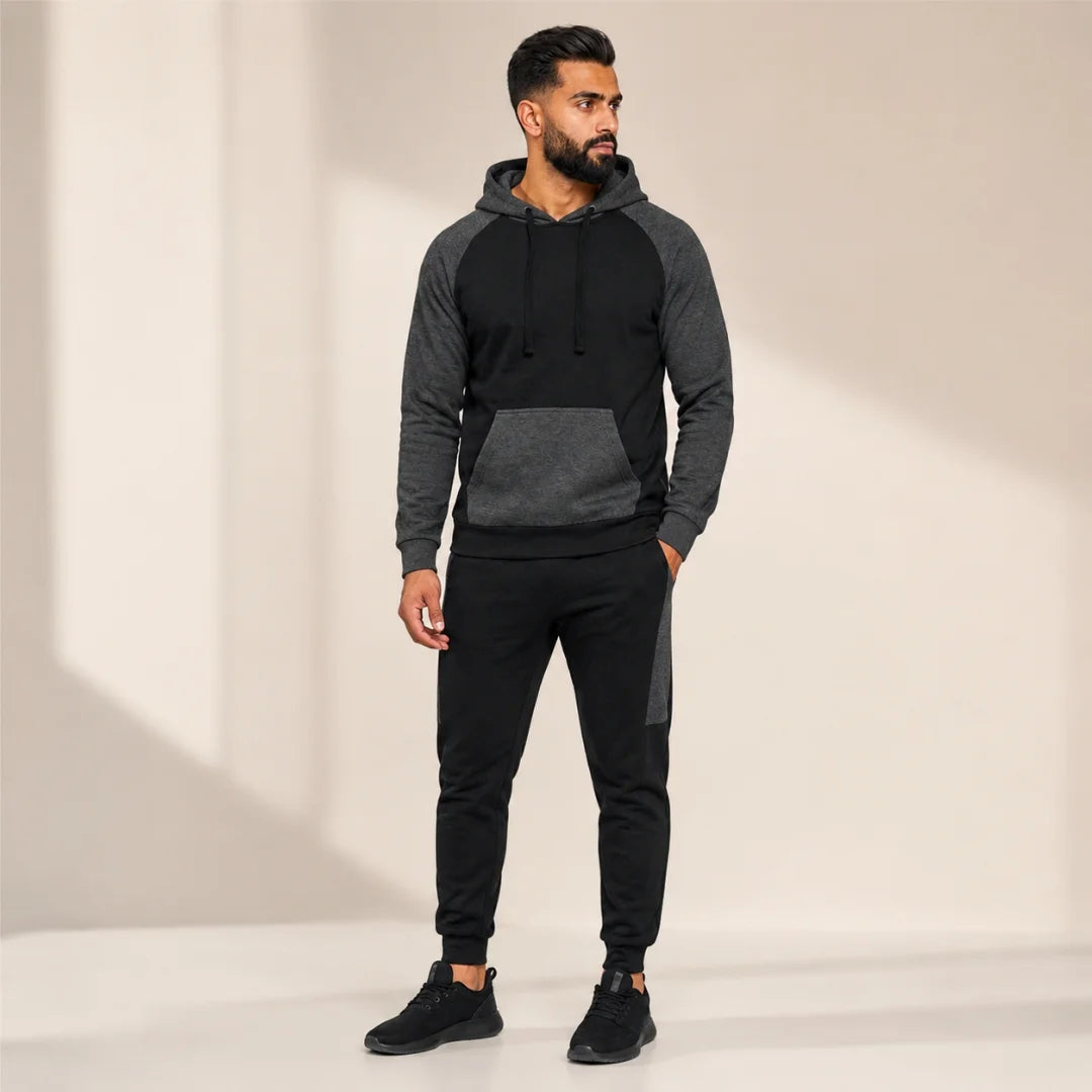Pantalon + Buso para Hombre Capota y Bolsillo Canguro (D01)